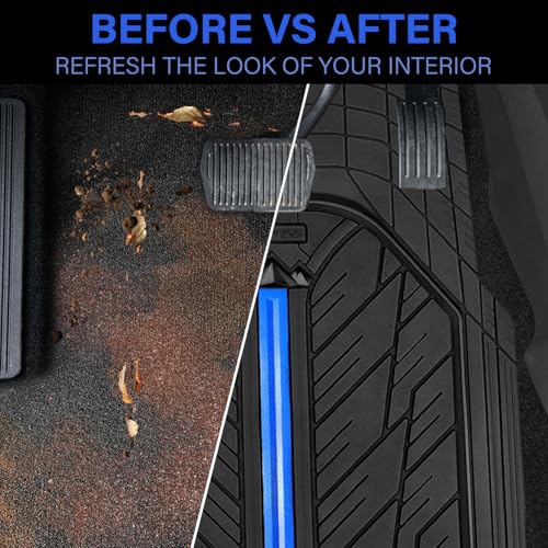 CAR PASS Rubber Floor Mats for Cars, Car Mats Full Sets - Product Imagery