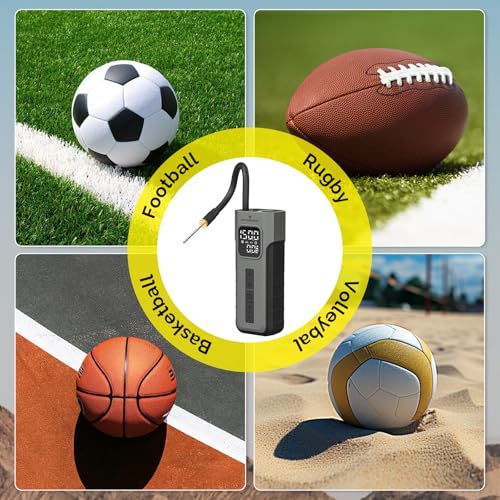 HYVOHEX Mini Bike Tire Pump,150PSI Electric Bicycle Pump with - Product Imagery