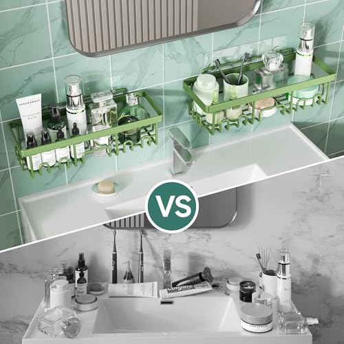 Veken Rustproof & Waterproof Shower Caddy 6-Pack, No Drilling - Product Imagery