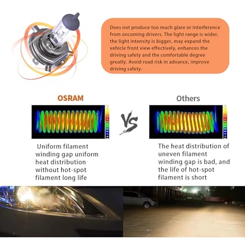 2 PCS Car 9005-55W Halogen Bulb, 12V Super Penetrating Quartz - Product Imagery