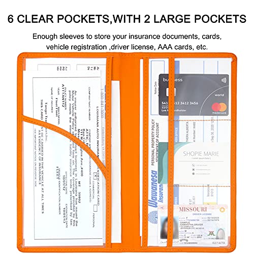 LumiMokki Premium Car Registration & Insurance Card Holder, - Product Imagery