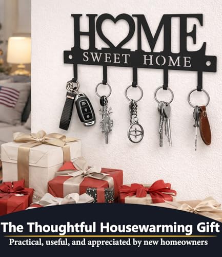 Key Holder Hooks Organizer Hanger Rack Wall Mounted Sweet Home - Product Imagery