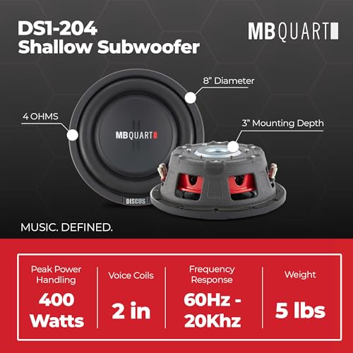 MB Quart 8 Inch 400 Watt MAX 200 Watt RMS 4 Ohm Dual Voice Coil - Product Imagery