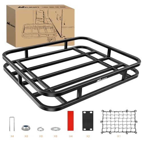 Nilight 32”×26”×4” RV Bumper Mounted Cargo Rack Carrier with Net - Product Imagery