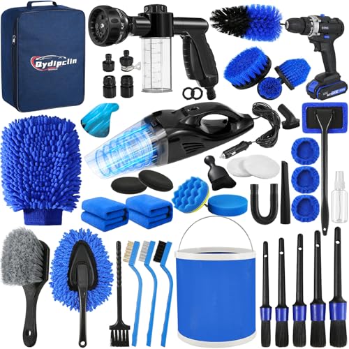 Qydipclin 45Pcs Car Detailing Kit, Car Detailing Brush Set, Car - Product Imagery