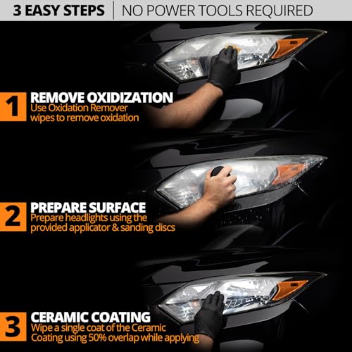 CERAKOTE® Ceramic Headlight Restoration Kit, 10 Wipe Kit - Product Imagery