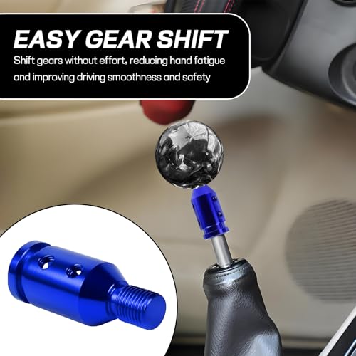 M12x1.25 Gear Shift Knob Adapter, with 4-Size Hoses (Blue) - Product Imagery