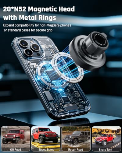 Car Phone Mount for Jeep Wrangler JL 2018-2023 Gladiator JT - Product Imagery