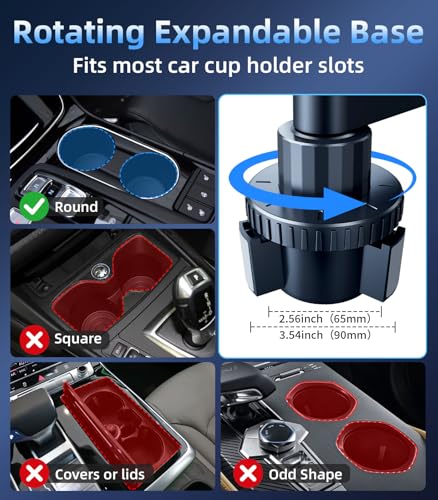 Car Cup Holder Tray, Car Food Tray Table for Car Eating Lunch, - Product Imagery