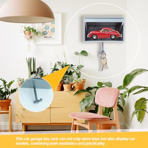 2pcs Car Garage Key Holder for Wall Small Mini Garage with - Product Imagery