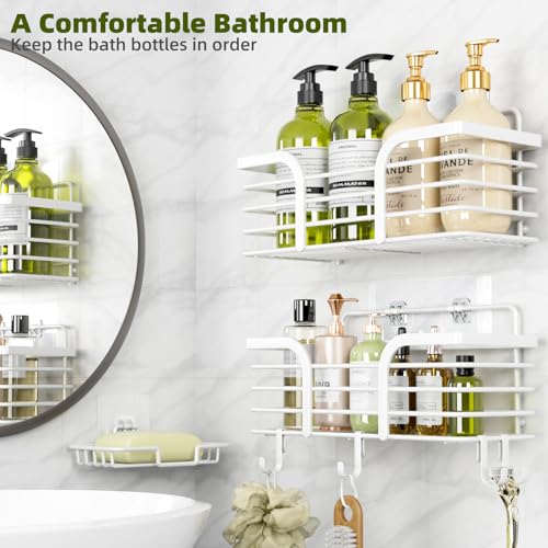 Yougai White Shower Caddy, Bathroom Organizers and Storage - Product Imagery