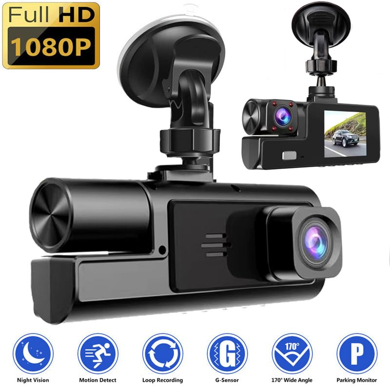 1080P Dual Dash Camera for Car Front and Inside Dashcam Car - Product Imagery