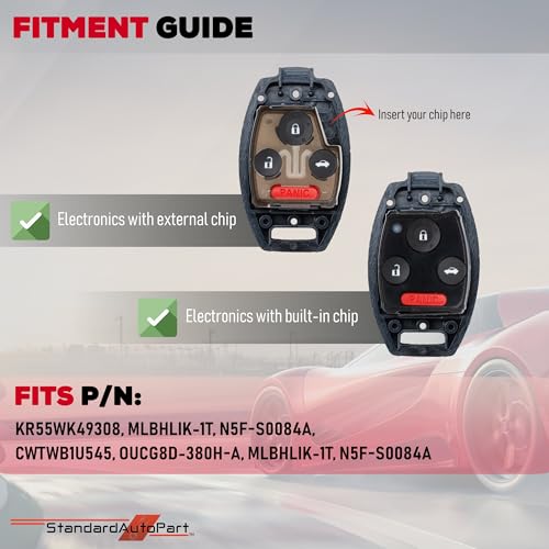 Premium USA Grade for Honda Key Fob Shell – Tough, Reinforced - Product Imagery