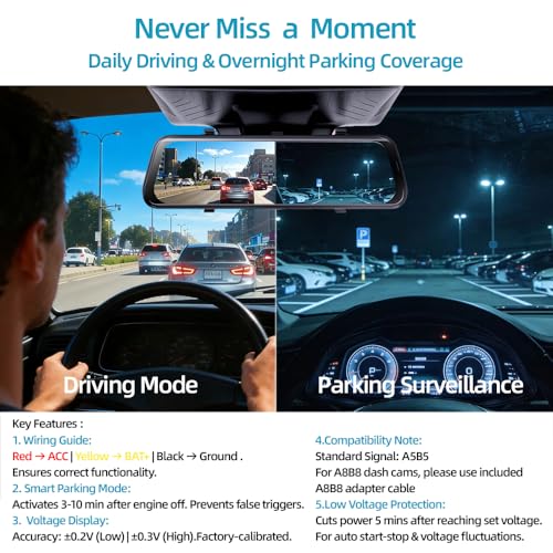 Dash Cam Hardwire Kit USB C, 12V-24V to 5V/3A Adapter Power - Product Imagery