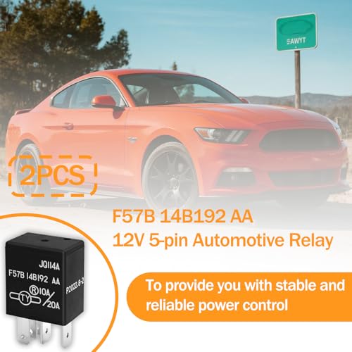 Relay F57B14B192AA (Set of 2) 10A/20A 12VDC 5Pins, Replacement - Product Imagery