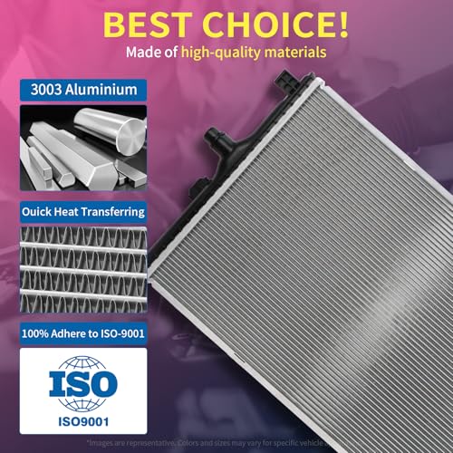Engine Coolant Radiator Assembly with Transmission Oil Cooler - Product Imagery
