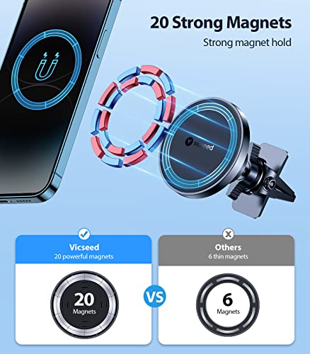 VICSEED for MagSafe Car Mount [Upgraded Strongest Magnet Power] - Product Imagery