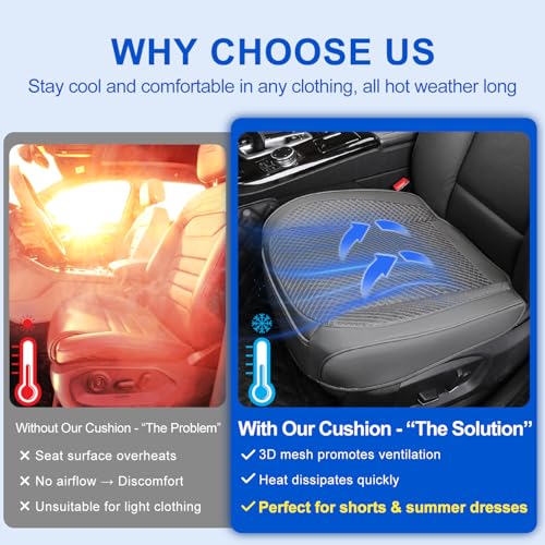 1 Pack Gray Ventilated Bottom Car Seat Cover - Product Imagery