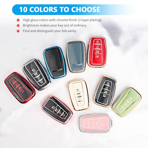 QBUC for Toyota Key Fob Cover with Keychain TPU Suitable for - Product Imagery