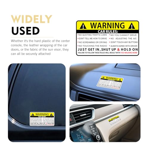 WZP 2PCS Car Safety Warning Rules Stickers, Funny Vinyl Bumper - Product Imagery