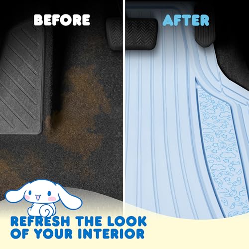 Cinnamoroll Car Mats 4pc Floor Mats for Cars Trucks SUVs Blue - Product Imagery