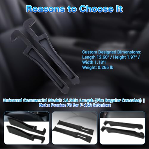 Half-Sized Seat Gap Filler Compatible with Ford F150 F250 F350 - Product Imagery