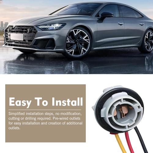 2 PCS 1157 LED Bulb Socket Plug, Plastic Turn Signal Socket - Product Imagery