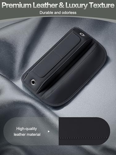 Universal Fit Premium Leather Car Seat Gap Filler Organizer, - Product Imagery