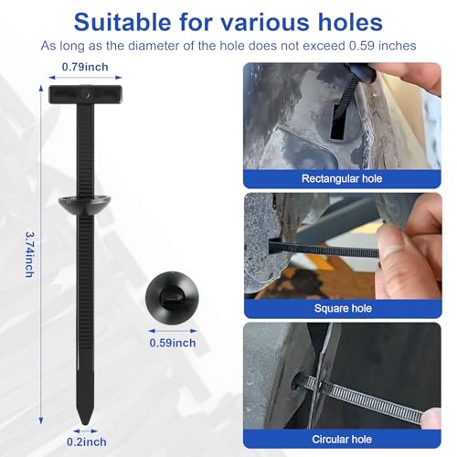 UYYE 200 Pcs Nylon Universal Cable Tie Buckles - Heavy Duty - Product Imagery