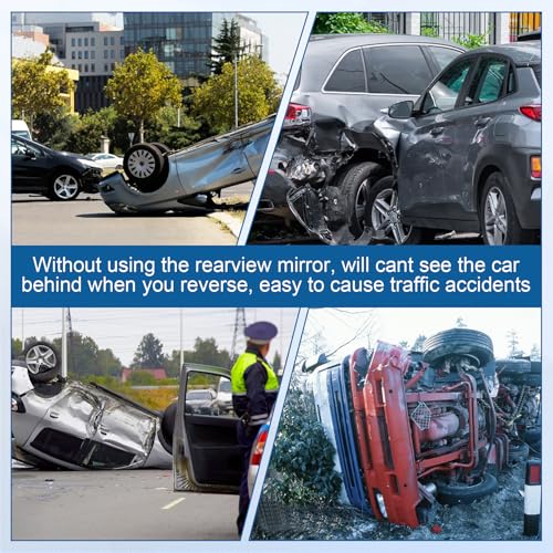 SINGARO Panoramic Car Rear View Mirrors, Universal Convex - Product Imagery