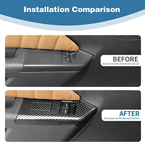 for Mustang Carbon Fiber Window Lift Switch Button Panel Cover - Product Imagery