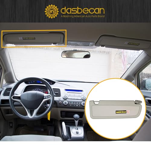 Dasbecan Left Driver Side Sun Visor Compatible with Honda Civic - Product Imagery