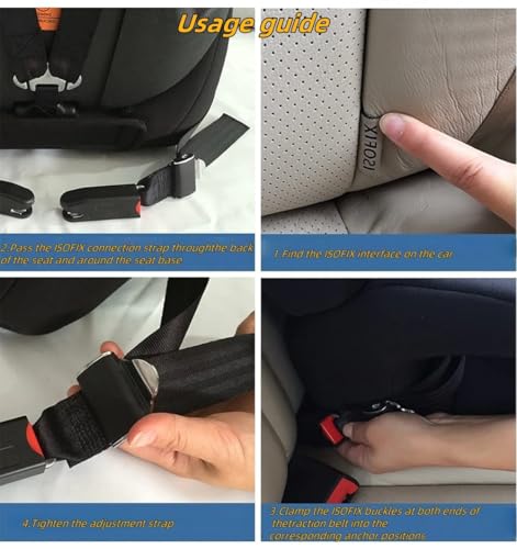 Strap Pads Compatible with 1 Pcs Universal ISOFIX Kids Seat Car - Product Imagery