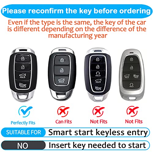 Key Fob Cover Keychain Fit for 2019 2020 2021 Fe Palisade Kona - Product Imagery