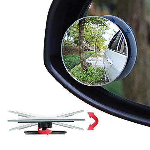 Ampper 2" Round Blind Spot Mirrors, Adjustabe HD Glass Convex - Product Imagery