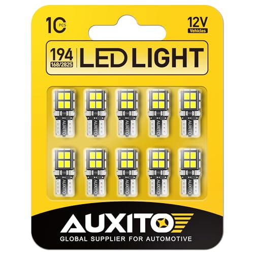 AUXITO 194 LED Bulb 6000K White 168 2825 W5W T10 Wedge 14-SMD - Product Imagery