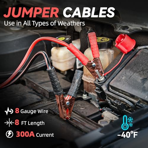 Car Emergency Safety Kit Bag with Jumper Cables, Tire Pressure - Product Imagery