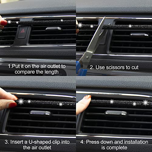 LivTee Bling Car Air Vent Outlet Moulding Trim, 10PCS Car Air - Product Imagery