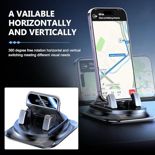 360 Degree Rotation Car Phone Holder, Non-Slip Dashboard - Product Imagery