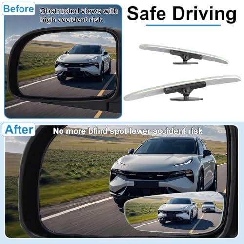 4 Pack Blind Spot Mirror for Car Frameless Mirror Blindspot - Product Imagery