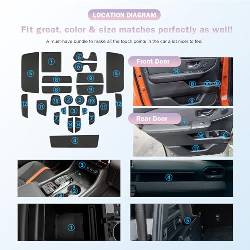 LUWU Center Console Liners Mats Compatible with 2026 Honda - Product Imagery