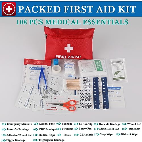 kewen Car Emergency Kit, Roadside Assistance Emergency Car Kit - Product Imagery