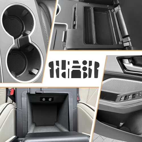 2026 MDX Door Slot Mats - 16 Pcs Black Center Console Liner for - Product Imagery