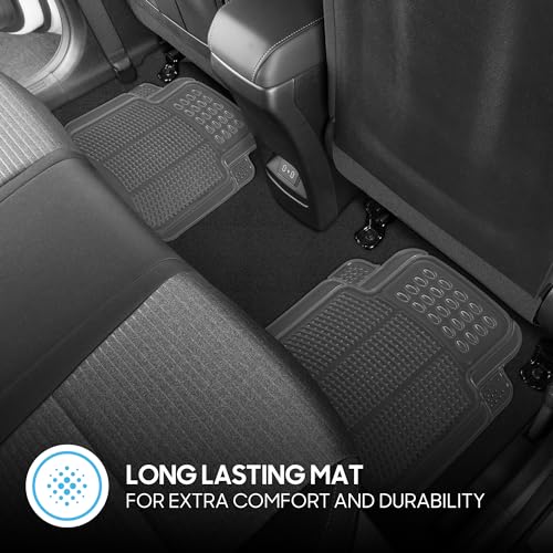 BDK 4-Piece Rubber Transparent Clear Floor Mats Heavy Duty for - Product Imagery