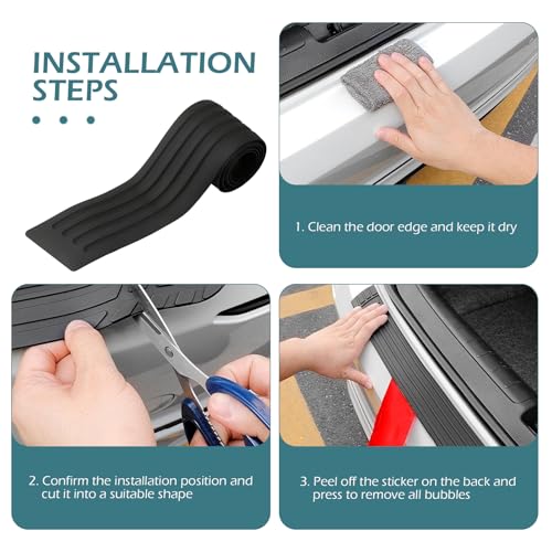 Car Rear Bumper Protector, Anti-slip Scratch Proof Rubber Door - Product Imagery