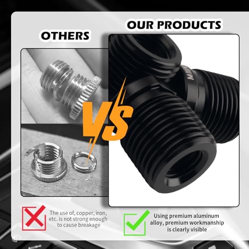 10PCS Car Gear Shift Knob Adapter Aluminum Alloy,Muti-Size Gear - Product Imagery