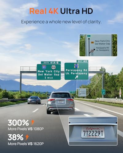 70mai M310 Plus 4K Dash Cam Front with Night Vision, 140° Wide - Product Imagery
