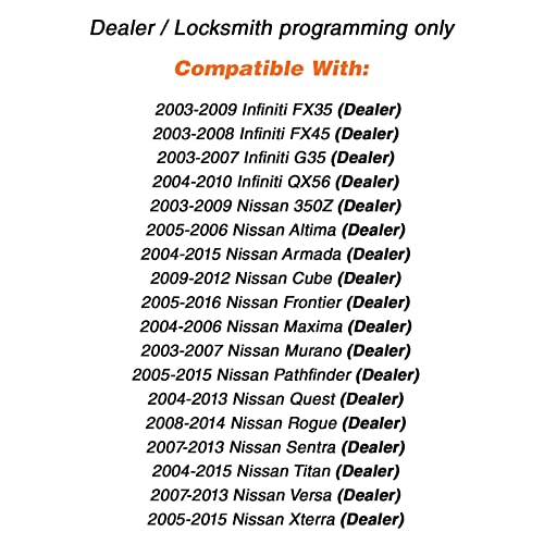 2X Key Fob Keyless Entry Remote Key Replacement for Nissan - Product Imagery