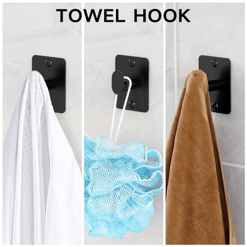 KLJKPA Black Bathroom Accessories Set, 4-Piece Bathroom Hardware - Product Imagery