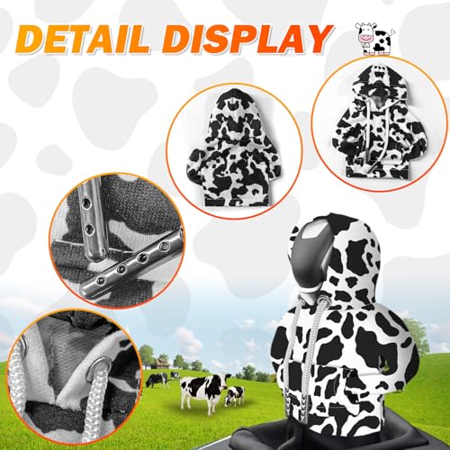 SuperKaKa Car Cow Print Gear Shift Knob Hoodie Cover- Universal - Product Imagery